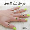 Kit Surtido de 20 Anillos Pequeños con Zirconia de Oro Laminado al por mayor — SKU 139563