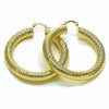 Argolla Mediana 02.163.0316.50 Oro Laminado, Diseño de Hueco, Diamantado, Dorado
