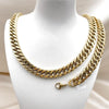 Collar y Pulso 06.435.0003 Acero Inoxidable, Diseño de Miami Cubana, Pulido, Dorado