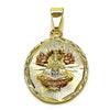 Dije Religioso 05.120.0098 Oro Laminado, Diseño de Caridad del Cobre, Diamantado, Tricolor