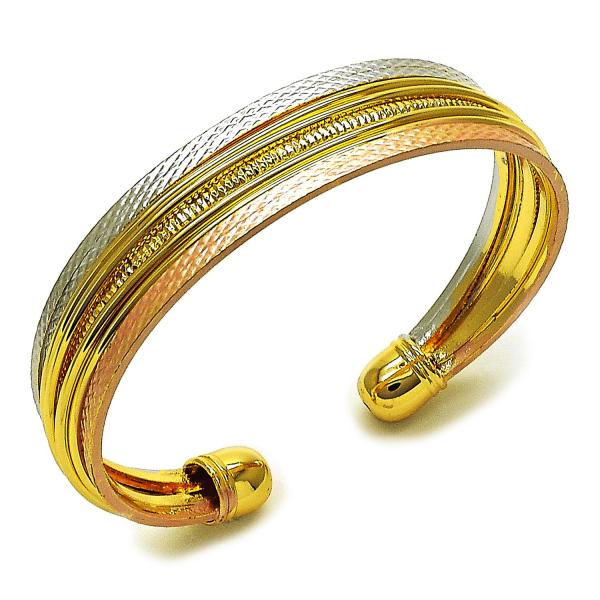 Aro Individual 07.170.0069 Oro Laminado, Diamantado, Tricolor