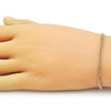 Pulsera Básica 04.63.1424.07 Oro Laminado, Diseño de Miami Cubana, Diamantado, Dorado