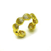 Anillo Elegante 01.341.0166 Oro Laminado, Diseño de Concha, Pulido, Dorado