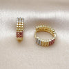 Argolla Huggie 02.156.0725.15 Oro Laminado, Pulido, Tricolor
