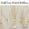 Kit Surtido de 25 Collares con Dijes de Cruz Pequeña de Oro Laminado al por mayor — SKU 139582