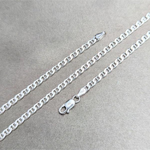 Gargantilla Básica 04.420.0022.18 Plata Rodinada, Diseño de Mariner, Pulido, Plateado