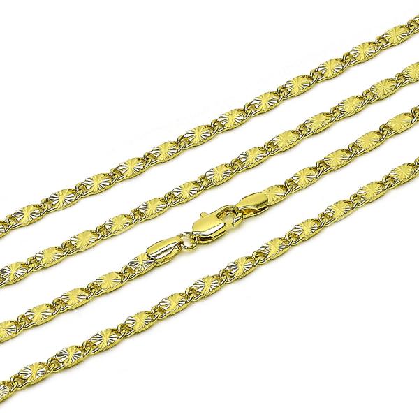 Gargantilla Básica 04.213.0343.24 Oro Laminado, Diseño de Mariner, Diamantado, Dorado