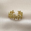 Anillo Elegante 01.341.0165 Oro Laminado, Diseño de Estrella, Mate, Dorado