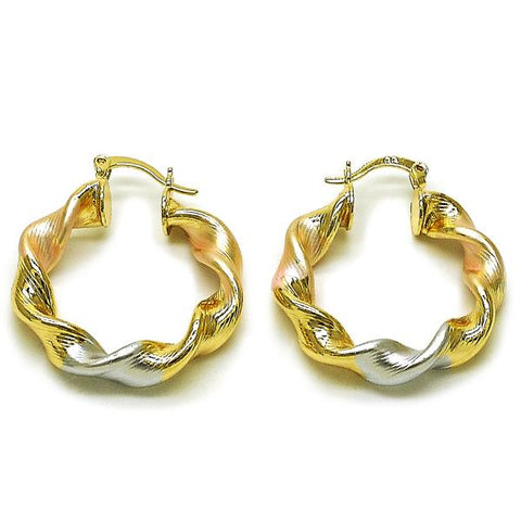 Argolla Mediana 02.170.0021.1.30 Oro Laminado, Diamantado, Tricolor