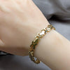 Pulsera Elegante 03.63.22126.08 Acero Inoxidable, Diseño de Corazon, Pulido, Dorado