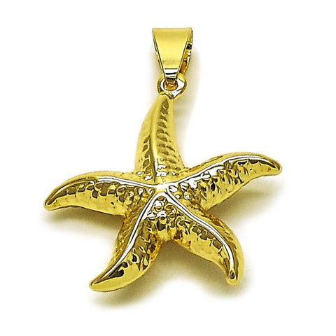 Dije Elegante 05.213.0179 Oro Laminado, Diseño de Estrella y Hueco, Diseño de Estrella, Pulido, Dorado