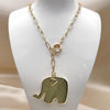 Collares con Dije 04.63.1433.20 Oro Laminado, Diseño de Elefante, Pulido, Dorado