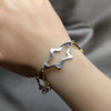 Pulsera Elegante 03.63.22987.08 Acero Inoxidable, Diseño de Estrella, Pulido, Dos Tonos