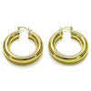 Argolla Mediana 02.163.0315.40 Oro Laminado, Diseño de Hueco, Pulido, Dorado