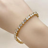Pulsera Tennis 03.213.0042.07 Oro Laminado, con Zirconia Cubica Blanca, Pulido, Dorado