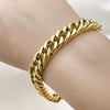 Pulsera Básica 03.278.0023.1.09 Acero Inoxidable, Diseño de Miami Cubana, Pulido, Dorado