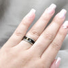 Anillo de Hombre 01.63.0657.07 Acero Inoxidable, Diseño de Trebol de Cuatro Hojas y Triple, Diseño de Trebol de Cuatro Hojas, Esmaltado Violeta, Acero