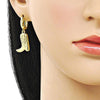 Arete Colgante 02.341.0251 Oro Laminado, Diseño de Zapato, Pulido, Dorado