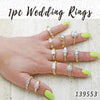 Kit Surtido de 18 Anillos de Boda Individuales de Oro Laminado al por mayor — SKU 139553