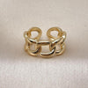 Anillo Elegante 01.310.0036 Oro Laminado, Diseño de Miami Cubana, Pulido, Dorado
