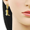 Arete Colgante 02.341.0252 Oro Laminado, Diseño de Zapato, Pulido, Dorado