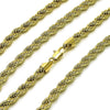 Gargantilla Básica 04.213.0206.18 Oro Laminado, Diseño de Rope, Pulido, Dorado