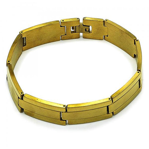 Pulsera Solida 03.114.0371.2.09 Acero Inoxidable, Pulido, Dorado