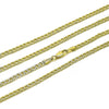 Gargantilla Básica 04.213.0341.24 Oro Laminado, Diseño de Cubana Pave, Diamantado, Dorado