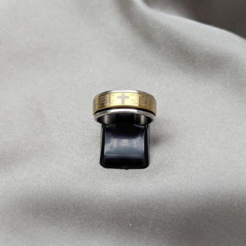 Anillo de Hombre 01.63.0735.07 Acero Inoxidable, Diseño de Duplo y Cruz, Diseño de Duplo, Pulido, Dos Tonos