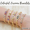 Kit Surtido de 15 Pulseras de Zirconia de Colores de Oro Laminado al por mayor — SKU 139448