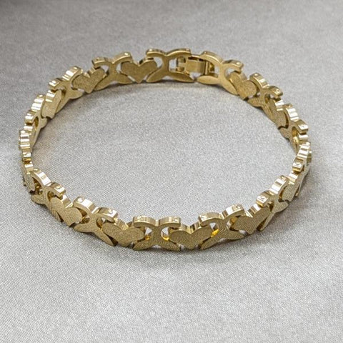 Pulsera Elegante 03.63.22126.08 Acero Inoxidable, Diseño de Corazon, Pulido, Dorado