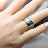 Anillo de Hombre 01.63.0706.06 Acero Inoxidable, Pulido Negro, Rodinado