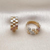 Argolla Huggie 02.196.0220.14 Oro Laminado, Pulido, Tricolor
