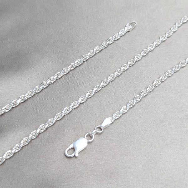 Gargantilla Básica 04.420.0035.18 Plata Rodinada, Diseño de Rope, Pulido, Plateado