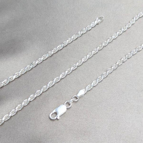Gargantilla Básica 04.420.0035.18 Plata Rodinada, Diseño de Rope, Pulido, Plateado