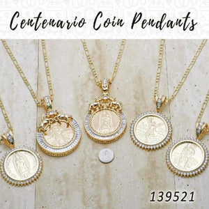 Kit Surtido de Dijes Centenario Jumbo de Oro Laminado al por mayor — SKU 139521