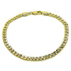 Pulsera Básica 04.213.0356.09 Oro Laminado, Diseño de Cubana Concava, Pulido, Dorado
