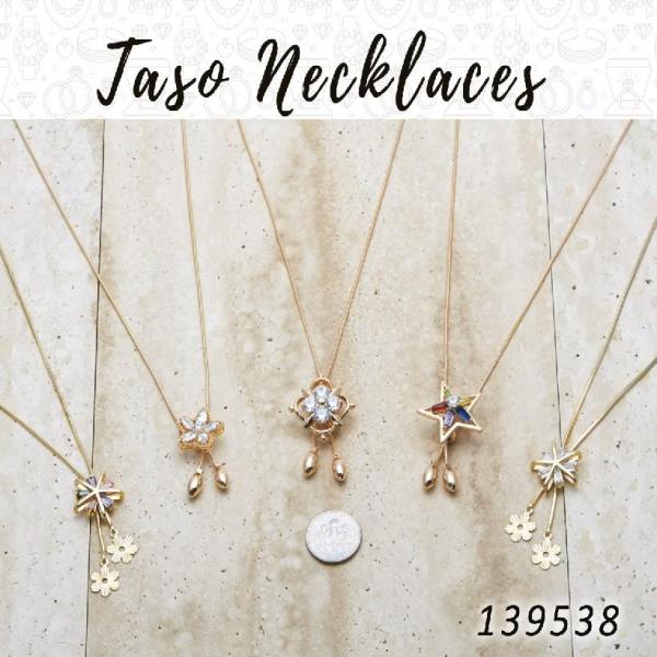Kit Surtido de 12 Collares Taso de Oro Laminado al por mayor — SKU 139538