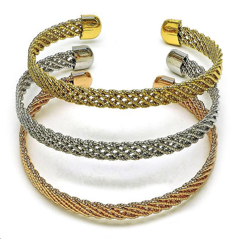 Aro Trio 07.282.0032 Oro Laminado, Diamantado, Tricolor