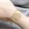 Pulsera Elegante 03.63.22102.07 Acero Inoxidable, Diseño de Corazon y Estrella, Diseño de Corazon, Pulido, Dorado