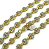 Gargantilla Elegante 04.63.1401.20 Oro Laminado, Diseño de Puff Mariner, con Micro Pave Blanca, Pulido, Dorado