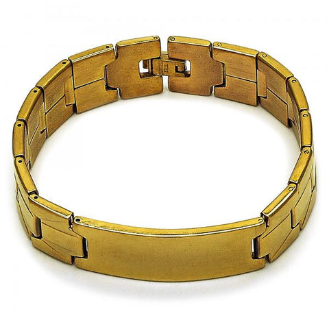 Pulsera Solida 5.244.001.4.08 Acero Inoxidable, Pulido, Dorado