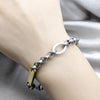 Pulsera Elegante 03.63.22993.08 Acero Inoxidable, Diseño de Llave Griega, Pulido, Dos Tonos
