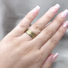 Anillo de Hombre 01.63.0688.10 Acero Inoxidable, Diseño de Oja, Pulido Azul, Dorado