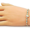 Pulsera Elegante 03.213.0392.07 Oro Laminado, Diseño de Nina Pequena y Miami Cubana, Diseño de Nina Pequena, con Cristal Turquoise, Esmaltado Turquesa, Dorado