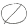 Collar y Pulso 06.278.0009 Acero Inoxidable, Diseño de Rope, Diamantado,