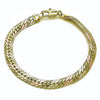 Pulsera Básica 03.213.0355.08 Oro Laminado, Diseño de Cubana, Pulido, Tricolor