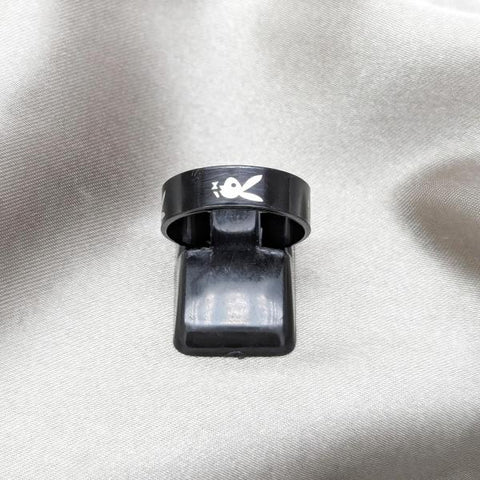 Anillo de Hombre 01.63.0658.06 Acero Inoxidable, Diseño de Calavera, Esmaltado Negro, Rodinado Negro