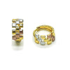 Argolla Huggie 02.196.0220.14 Oro Laminado, Pulido, Tricolor