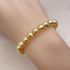Pulsera Bolo Ajustable 03.368.0095.11 Oro Laminado, Diseño de Bola y Disco, Diseño de Bola, con Zirconia Cubica Blanca, Diamantado, Dorado